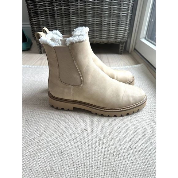 Jcrew Sherpa Lined Chelsea Boots Size 9 - Picture 5 of 6